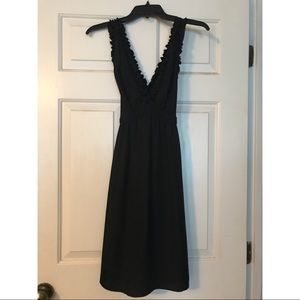 NWT Banana Republic Monogram Black Ruffle Dress